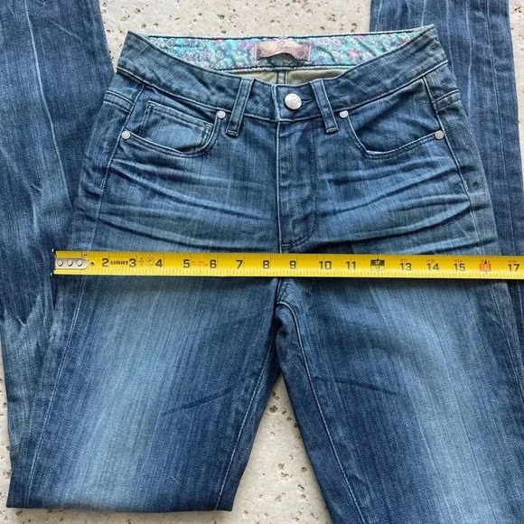 Paige Rising Glen Straight Leg Jeans Women’s Size 25 Blue Wash - Picture 7 of 13